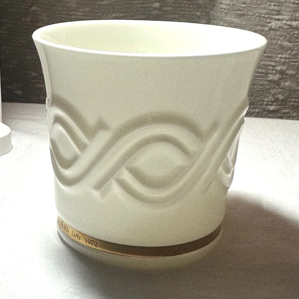 Vntg Noritake Fathers Day 1972 Shaving Cup Cream Gold Excellent Japan Bone China